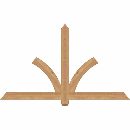 Ekena Millwork Redmond Smooth Timber Gable Bracket, Western Red Cedar, 60"W x 35"H x 1 1/2"D x 3 1/2"F, 14/12 Pitch GBW060X35X0204RED00SWR